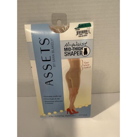 Assets by Sara Blakely Hi-Waist Mid-Thigh Shaper Womens 3 Spanx Control Shapewea - Picture 1 of 7